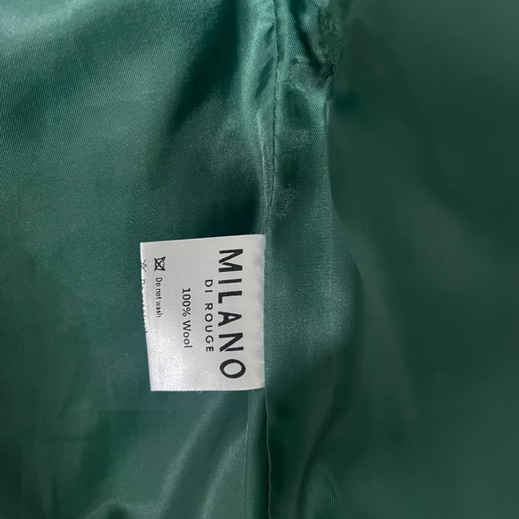 Green Milano Di Rouge Kids Gamble Jacket Wool Bomber Jacket 2T Unisex - Picture 6 of 7